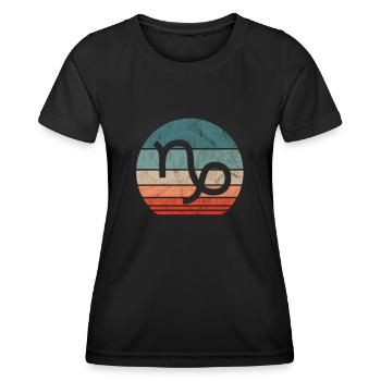 Sternzeichen Steinbock - Frauen Funktions-T-Shirt - Schwarz - Vorne - AI Model Female 172 light (172cm)