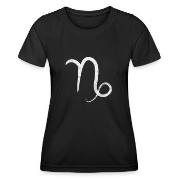 Sternzeichen Steinbock - Frauen Funktions-T-Shirt - Schwarz - Vorne - AI Model Female 172 light (172cm)