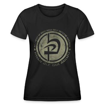 Krav Maga Military Defense Army Gym - Women's Functional T-Shirt - black - Front - AI Model Female 172 light (172cm)