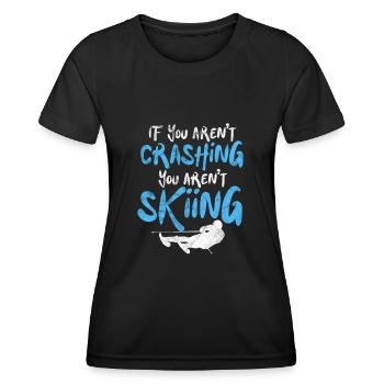 Ski Ski Neige Hiver Vacances au ski Cadeau - T-shirt sport Femme - noir - Devant - AI Model Female 172 light (172cm)