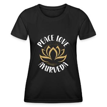 Ayurveda Massagen Geschenke | Ayurweda Hinduismus - Frauen Funktions-T-Shirt - Schwarz - Vorne - AI Model Female 172 light (172cm)