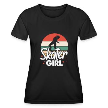 Skater Girl Skateboard Skate Skater Cadeau - T-shirt sport Femme - noir - Devant - AI Model Female 172 light (172cm)