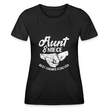 Aunt Niece - Women's Functional T-Shirt - black - Front - AI Model Female 172 light (172cm)