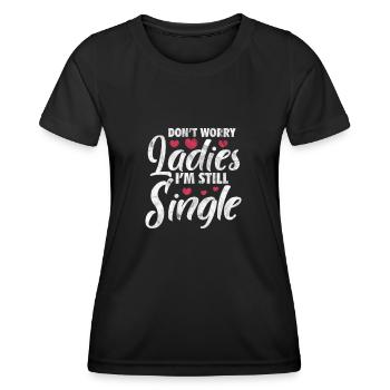 Célibataire - T-shirt sport Femme - noir - Devant - AI Model Female 172 light (172cm)