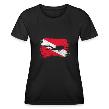 Diver - Women's Functional T-Shirt - black - Front - AI Model Female 172 light (172cm)