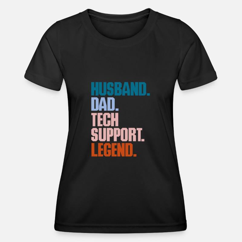 Technischer Support Computer It Admin Geschenk - Frauen Funktions-T-Shirt - Schwarz