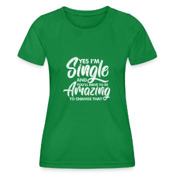 Single - Frauen Funktions-T-Shirt - Kelly Green - Vorne - AI Model Female 172 dark (172cm)