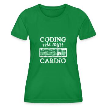 Software developer - Women's Functional T-Shirt - kelly green - Front - AI Model Female 172 dark (172cm)