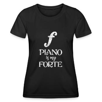 Pianiste - T-shirt sport Femme - noir - Devant - AI Model Female 172 light (172cm)