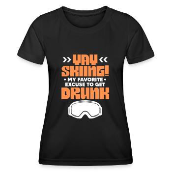 Apres Ski - T-shirt sport Femme - noir - Devant - AI Model Female 172 light (172cm)