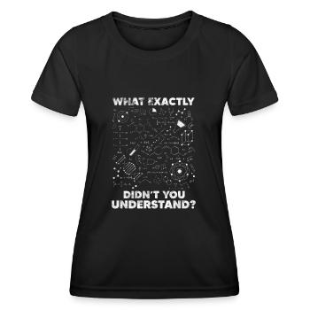 Chemie Chemiker Chemisch Labor Nerd Geschenk - Frauen Funktions-T-Shirt - Schwarz - Vorne - AI Model Female 172 light (172cm)