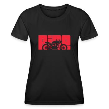 Biker - Frauen Funktions-T-Shirt - Schwarz - Vorne - AI Model Female 172 light (172cm)