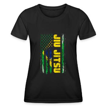 Jiu Jitsu Bjj Brésil Jiu-Jitsu USA Cadeau - T-shirt sport Femme - noir - Devant - AI Model Female 172 light (172cm)
