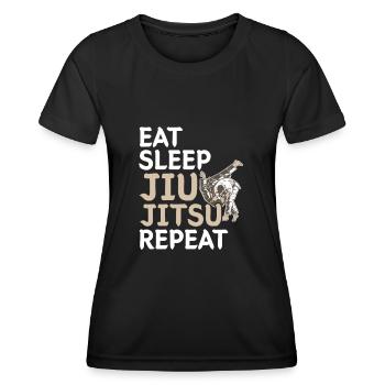 Jiu-Jitsu - Frauen Funktions-T-Shirt - Schwarz - Vorne - AI Model Female 172 light (172cm)