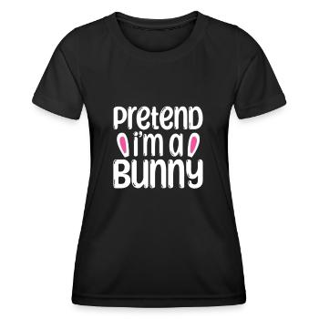 Costume de lapin - T-shirt sport Femme - noir - Devant - AI Model Female 172 light (172cm)