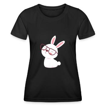 Lièvre - T-shirt sport Femme - noir - Devant - AI Model Female 172 light (172cm)