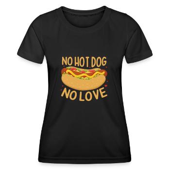 Hot-dog - T-shirt sport Femme - noir - Devant - AI Model Female 172 light (172cm)
