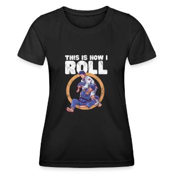 Jiu Jitsu Bjj Arts Martiaux Jiu-Jitsu Combat Cadeau - T-shirt sport Femme - noir - Devant - AI Model Female 172 light (172cm)