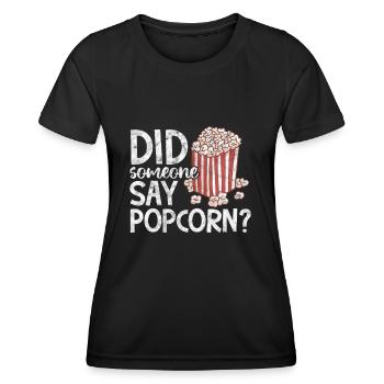 Pop-corn - T-shirt sport Femme - noir - Devant - AI Model Female 172 light (172cm)