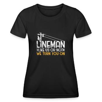 Monteur - T-shirt sport Femme - noir - Devant - AI Model Female 172 light (172cm)