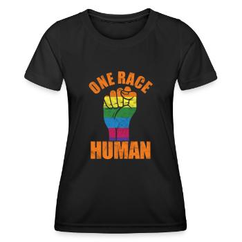 Menschenrechte Antirassismus Toleranz Geschenk - Frauen Funktions-T-Shirt - Schwarz - Vorne - AI Model Female 172 light (172cm)