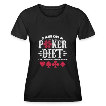 Poker - Frauen Funktions-T-Shirt - Schwarz - Vorne - AI Model Female 172 light (172cm)