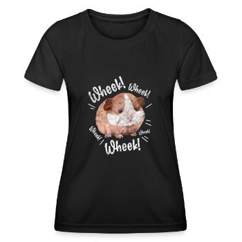 Meerschweinchen - Frauen Funktions-T-Shirt - Schwarz - Vorne - AI Model Female 172 light (172cm)