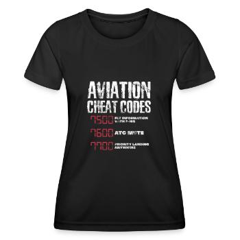 Pilot - Frauen Funktions-T-Shirt - Schwarz - Vorne - AI Model Female 172 light (172cm)