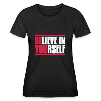 Motivation - T-shirt sport Femme - noir - Devant - AI Model Female 172 light (172cm)