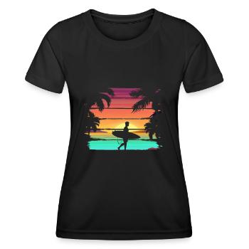 Plage - T-shirt sport Femme - noir - Devant - AI Model Female 172 light (172cm)