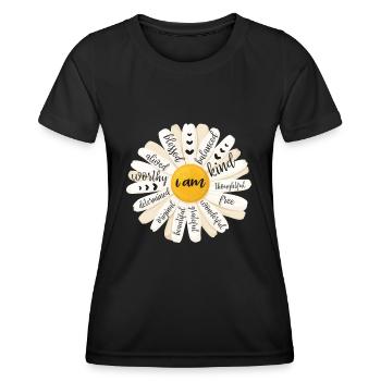 Motivation - T-shirt sport Femme - noir - Devant - AI Model Female 172 light (172cm)