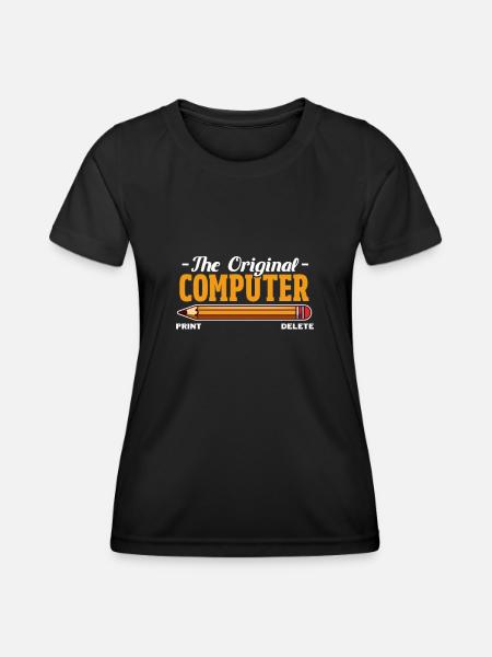 Computer - Frauen Funktions-T-Shirt - Schwarz