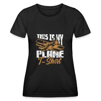 Pilote - T-shirt sport Femme - noir - Devant - AI Model Female 172 light (172cm)