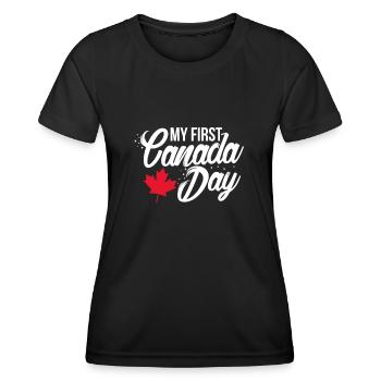 Canada - T-shirt sport Femme - noir - Devant - AI Model Female 172 light (172cm)