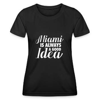 Miami - Frauen Funktions-T-Shirt - Schwarz - Vorne - AI Model Female 172 light (172cm)