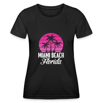 Miami - Frauen Funktions-T-Shirt - Schwarz - Vorne - AI Model Female 172 light (172cm)