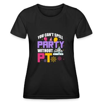 Physiotherapeut - Frauen Funktions-T-Shirt - Schwarz - Vorne - AI Model Female 172 light (172cm)