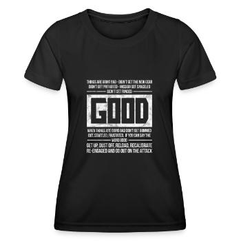 Motivation Motiver Carrière Dire Cadeau - T-shirt sport Femme - noir - Devant - AI Model Female 172 light (172cm)