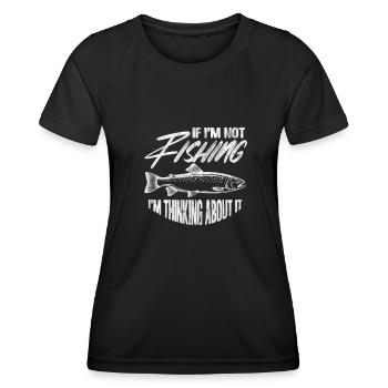 Angler - Frauen Funktions-T-Shirt - Schwarz - Vorne - AI Model Female 172 light (172cm)