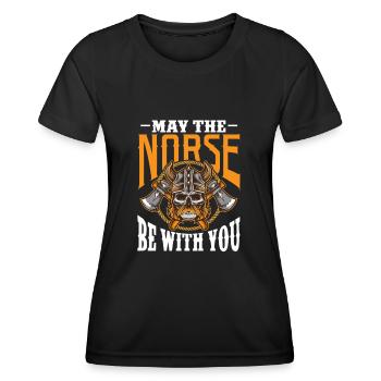 Viking Viking Vikings Odin Walhalla Cadeau - T-shirt sport Femme - noir - Devant - AI Model Female 172 light (172cm)
