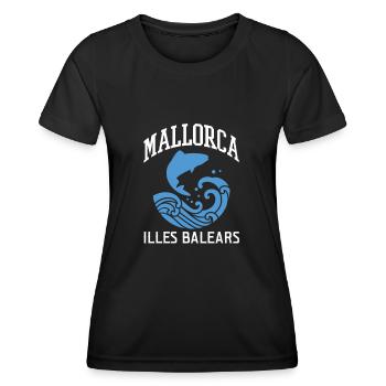 Majorque - T-shirt sport Femme - noir - Devant - AI Model Female 172 light (172cm)