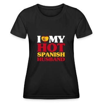 Spanien Ehemann - Frauen Funktions-T-Shirt - Schwarz - Vorne - AI Model Female 172 light (172cm)