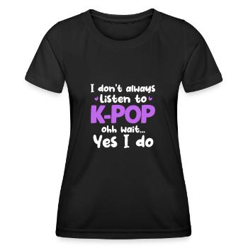 K-Pop - T-shirt sport Femme - noir - Devant - AI Model Female 172 light (172cm)