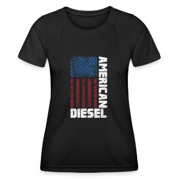Diesel Amérique - T-shirt sport Femme - noir - Devant - AI Model Female 172 light (172cm)