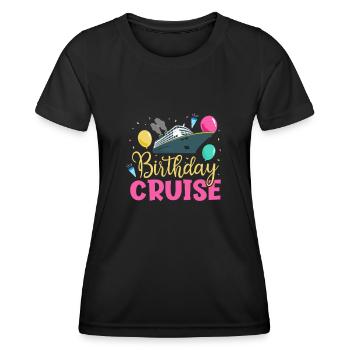 Kreuzfahrt Geburtstag - Frauen Funktions-T-Shirt - Schwarz - Vorne - AI Model Female 172 light (172cm)