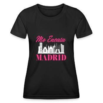Madrid - Frauen Funktions-T-Shirt - Schwarz - Vorne - AI Model Female 172 light (172cm)
