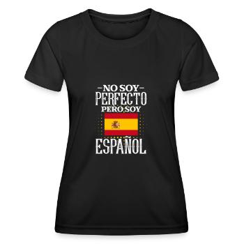 Espagne - T-shirt sport Femme - noir - Devant - AI Model Female 172 light (172cm)