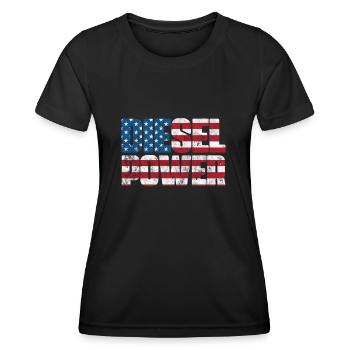 Diesel Amérique - T-shirt sport Femme - noir - Devant - AI Model Female 172 light (172cm)
