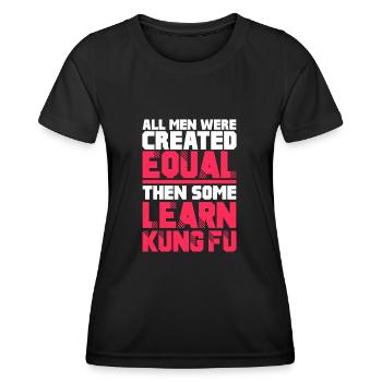 Kung Fu Kampfsport Kampfkunst Sport Geschenk - Frauen Funktions-T-Shirt - Schwarz - Vorne - AI Model Female 172 light (172cm)