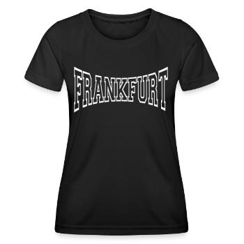 Francfort - T-shirt sport Femme - noir - Devant - AI Model Female 172 light (172cm)